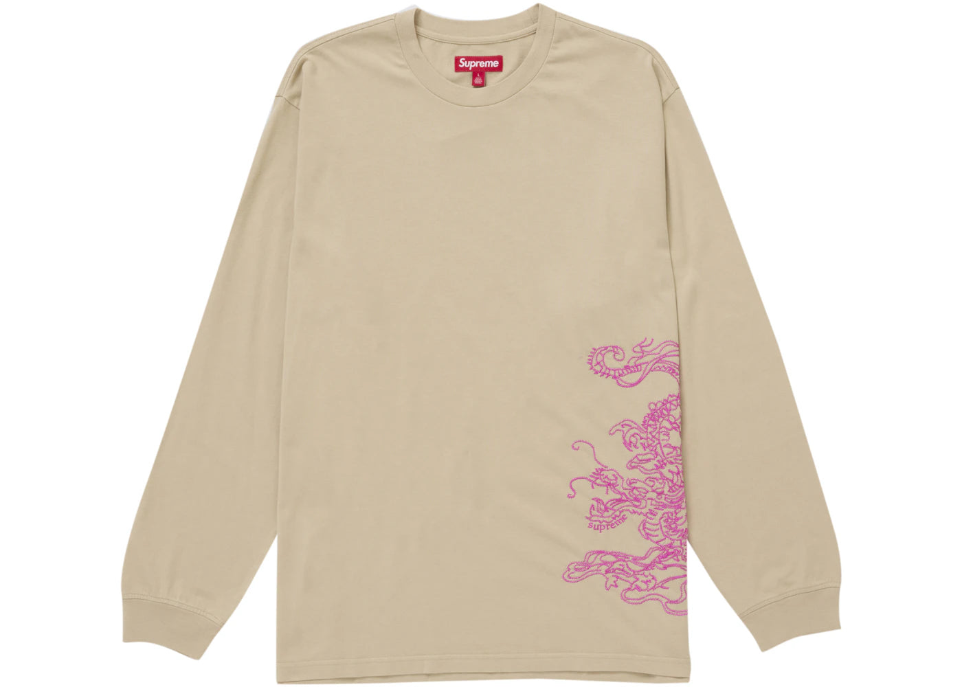 Supreme Dragon Embroidered L/S Top Khaki