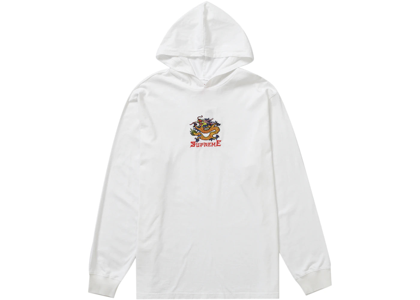 Supreme Dragon Hooded L/S Top White