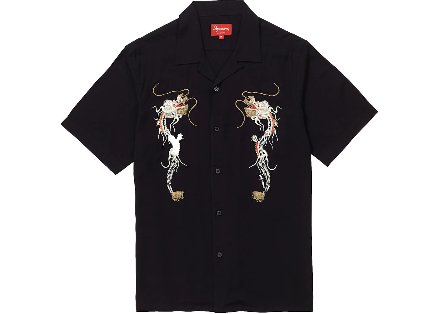 Supreme Dragon Rayon Shirt Black