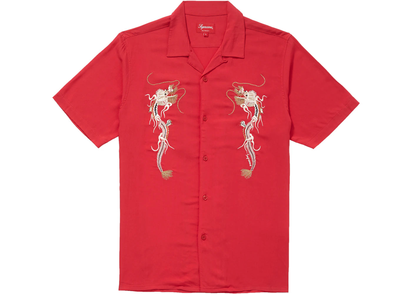 Supreme Dragon Rayon T-shirt Red
