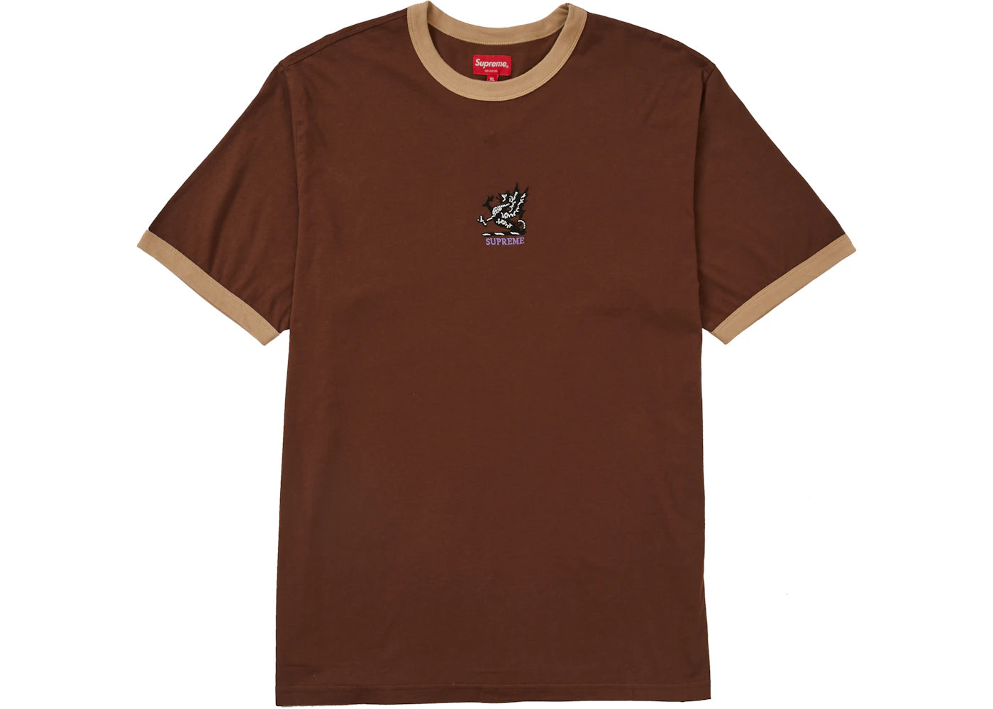 Supreme Dragon Ringer Tee Brown