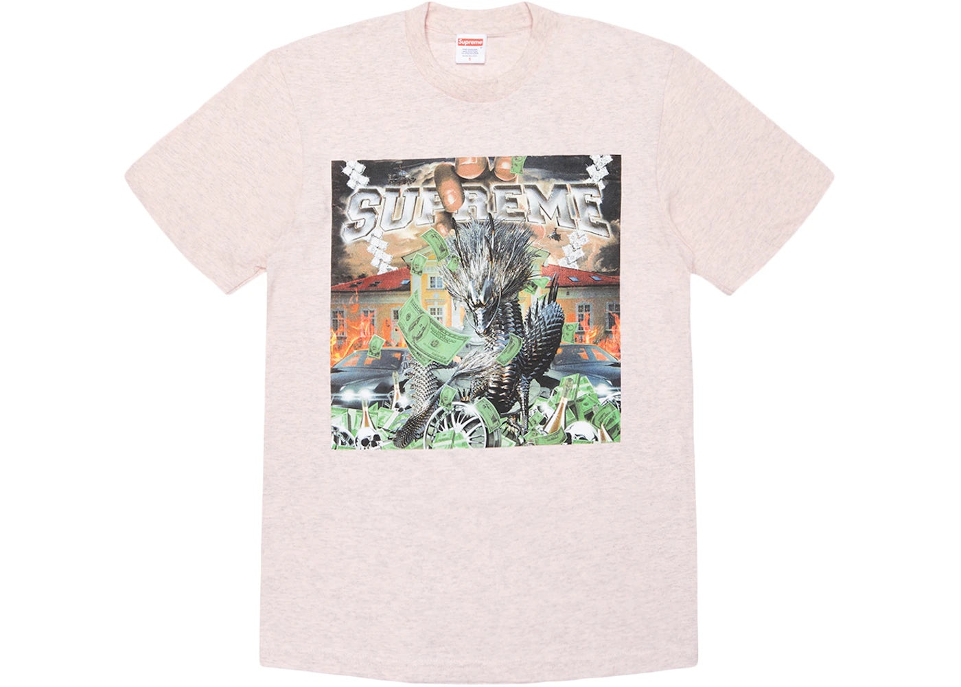 Supreme Dragon Tee Heather Pink