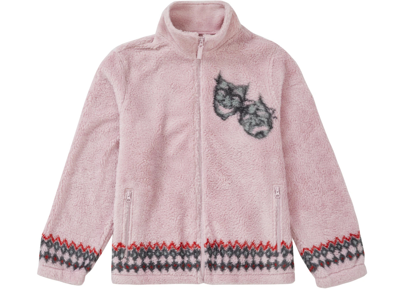 Supreme Drama Mask Fleece Jacket Pink