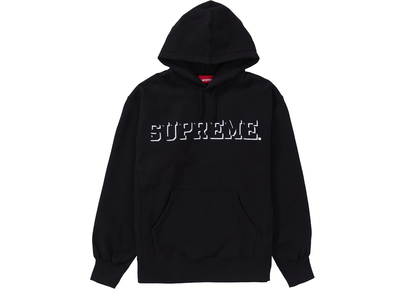 Supreme Drop Shadow Hooded Sweatshirt Black