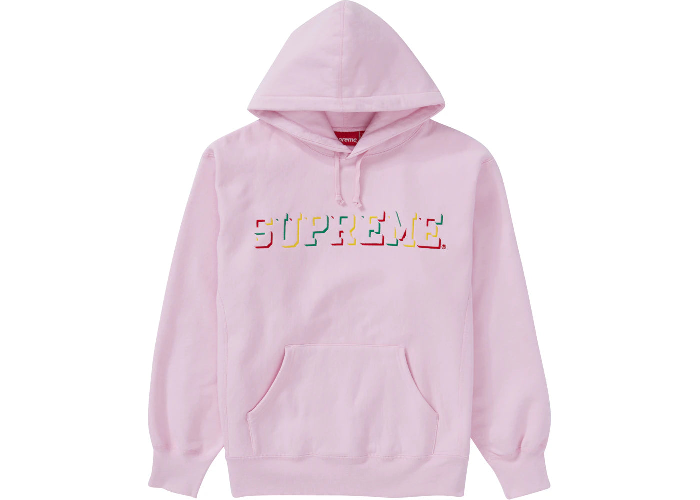 Supreme Drop Shadow Hooded Sweatshirt Light Pink