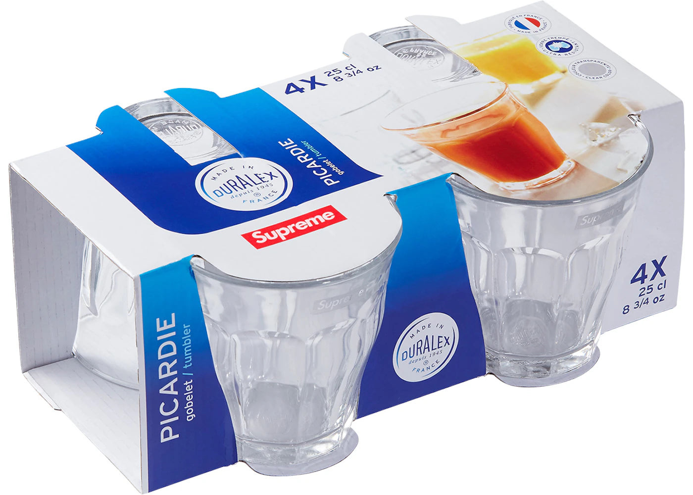 Supreme Duralex Glasses (Set of 4) Glass
