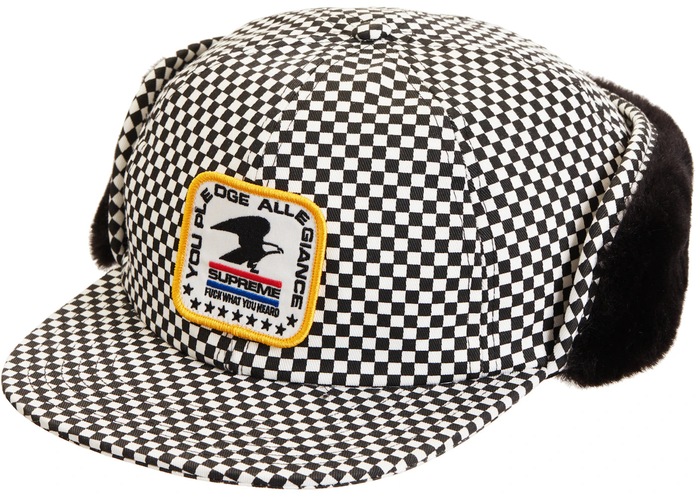 Supreme Earflap 6-Panel Checkerboard