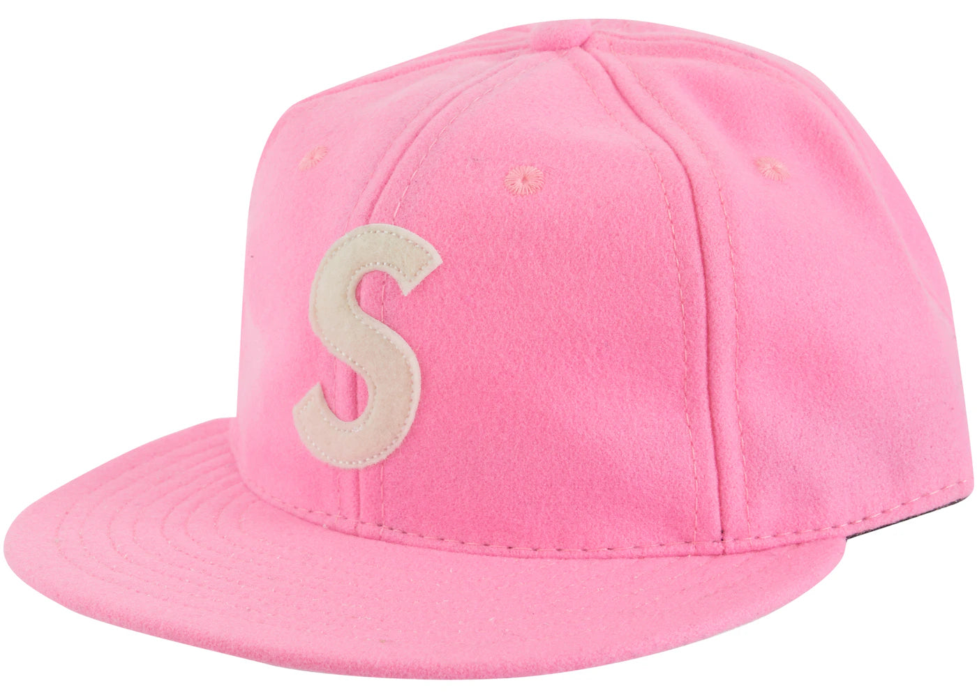 Supreme Ebbets S Logo Fitted 6-Panel Bright Pink