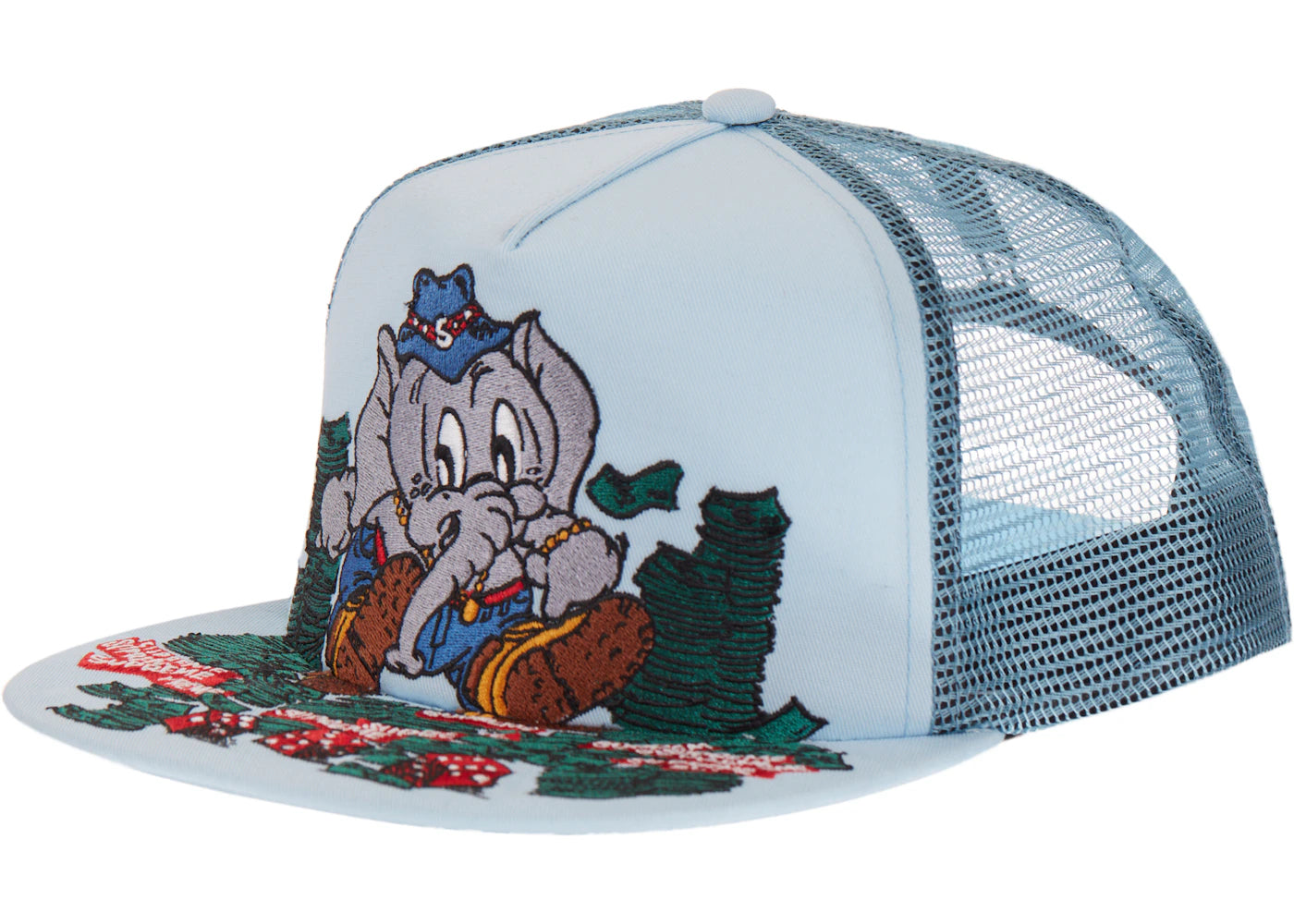 Supreme Elephant Mesh Back 5-Panel Blue