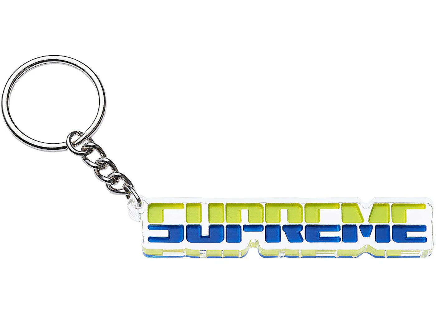 Supreme Embossed Keychain Bright Green