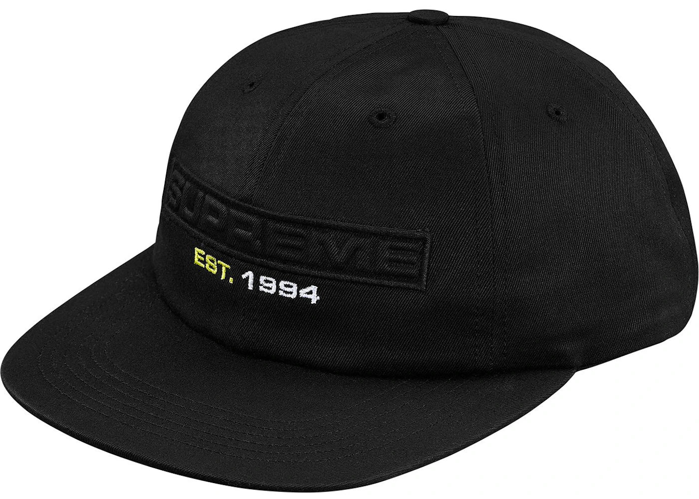 Supreme Embossed Logo 6-Panel Black