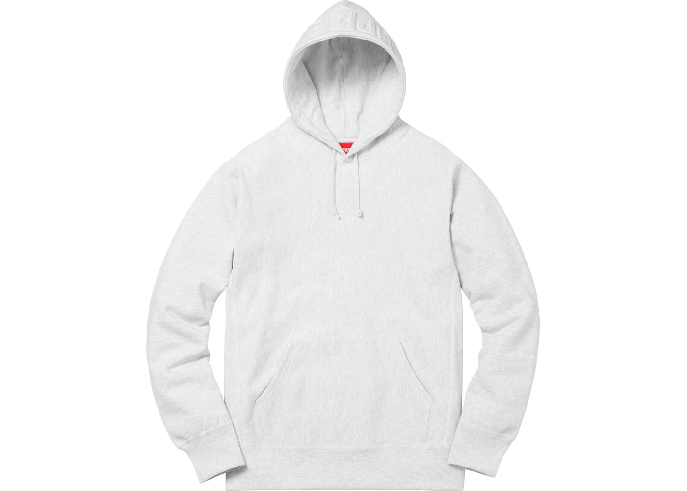 Supreme Embossed Logo Hooded Sweatshirt Ash Grey