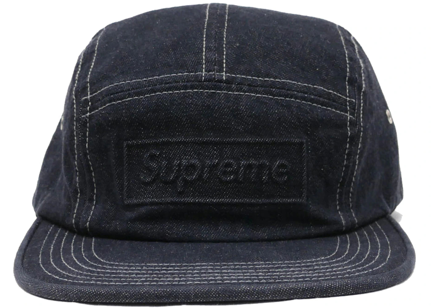 Supreme Embossed Stone Washed Camp Cap Black