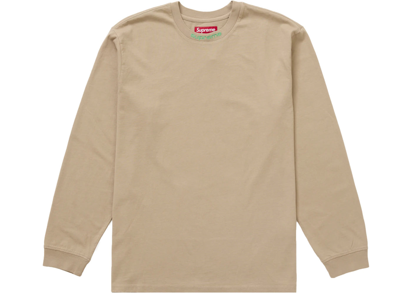 Supreme Embroidered Collar L/S Top Tan