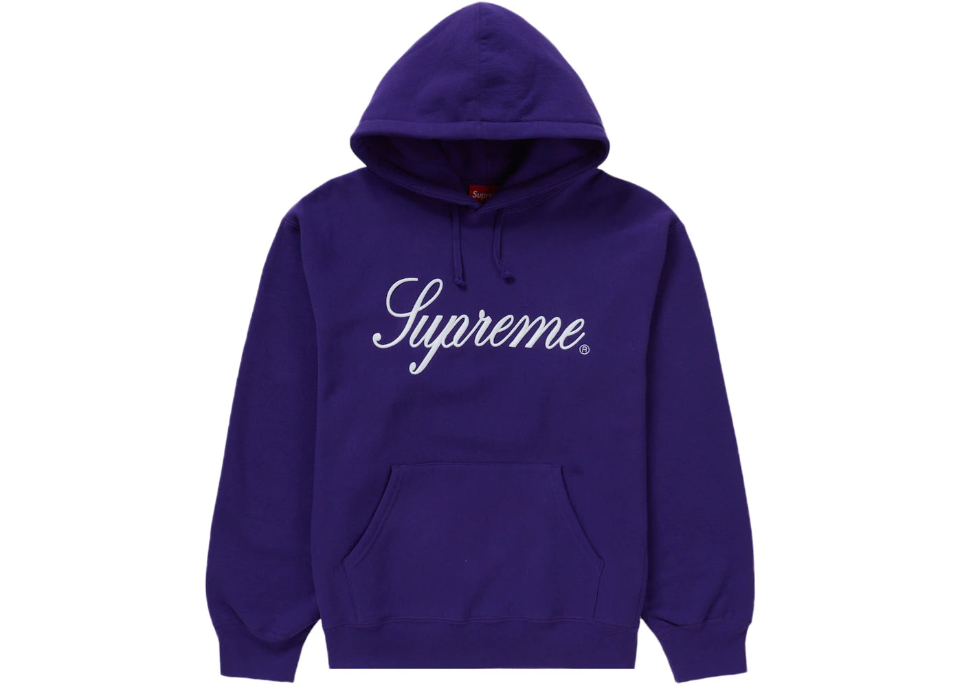 Supreme Embroidered Script Hooded Sweatshirt Purple