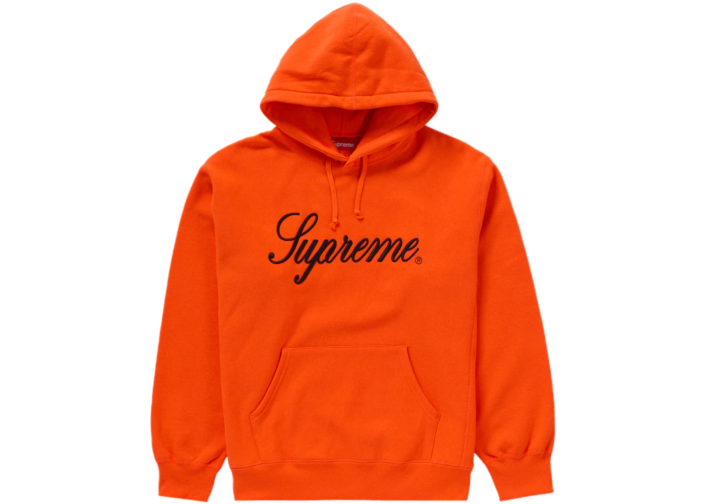 Supreme Embroidered Script Hooded Sweatshirt Orange