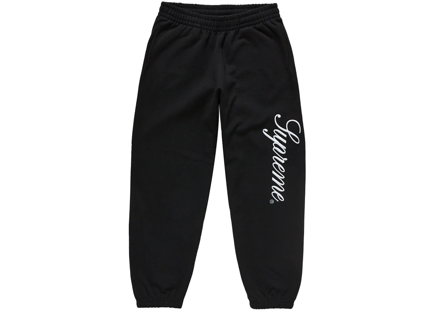 Supreme Embroidered Script Sweatpant Black