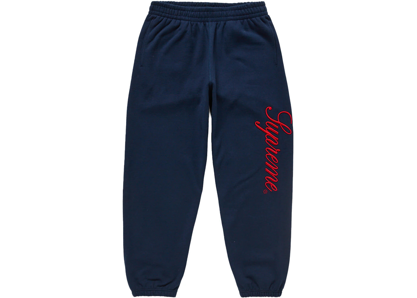 Supreme Embroidered Script Sweatpant Navy