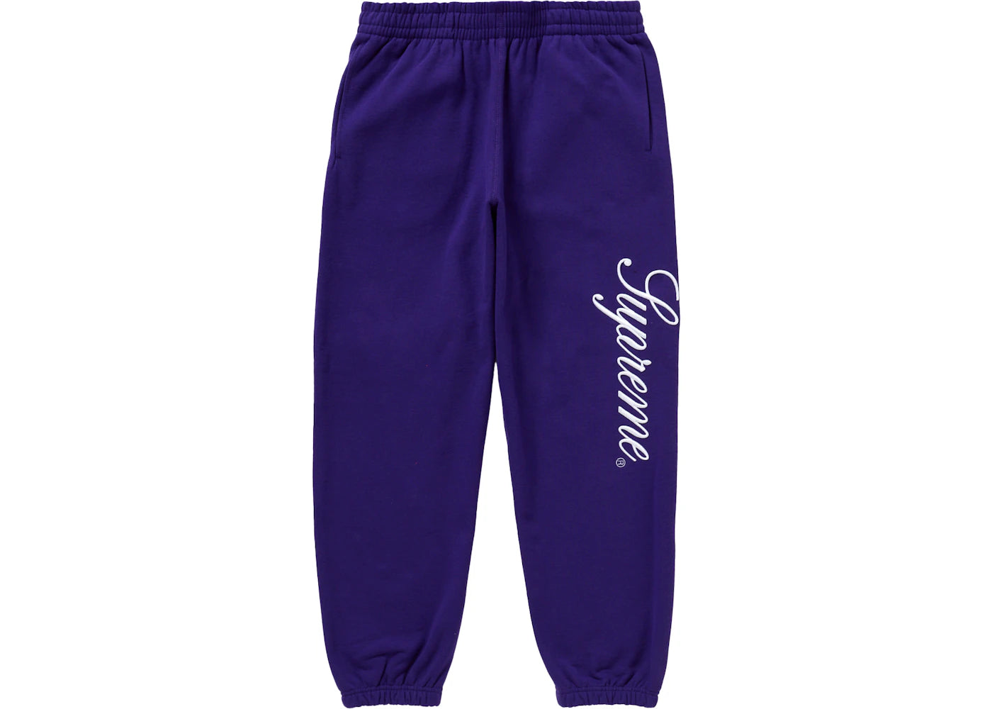 Supreme Embroidered Script Sweatpant Purple