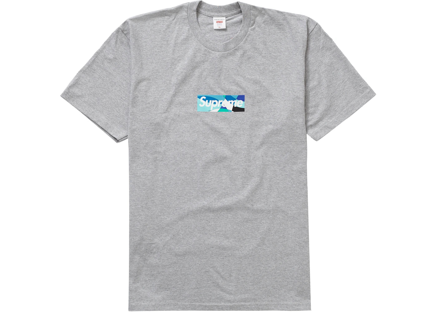 Supreme Emilio Pucci Box Logo Tee Heather Grey/Blue