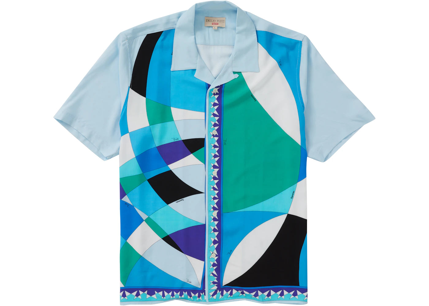 Supreme Emilio Pucci S/S Shirt Blue