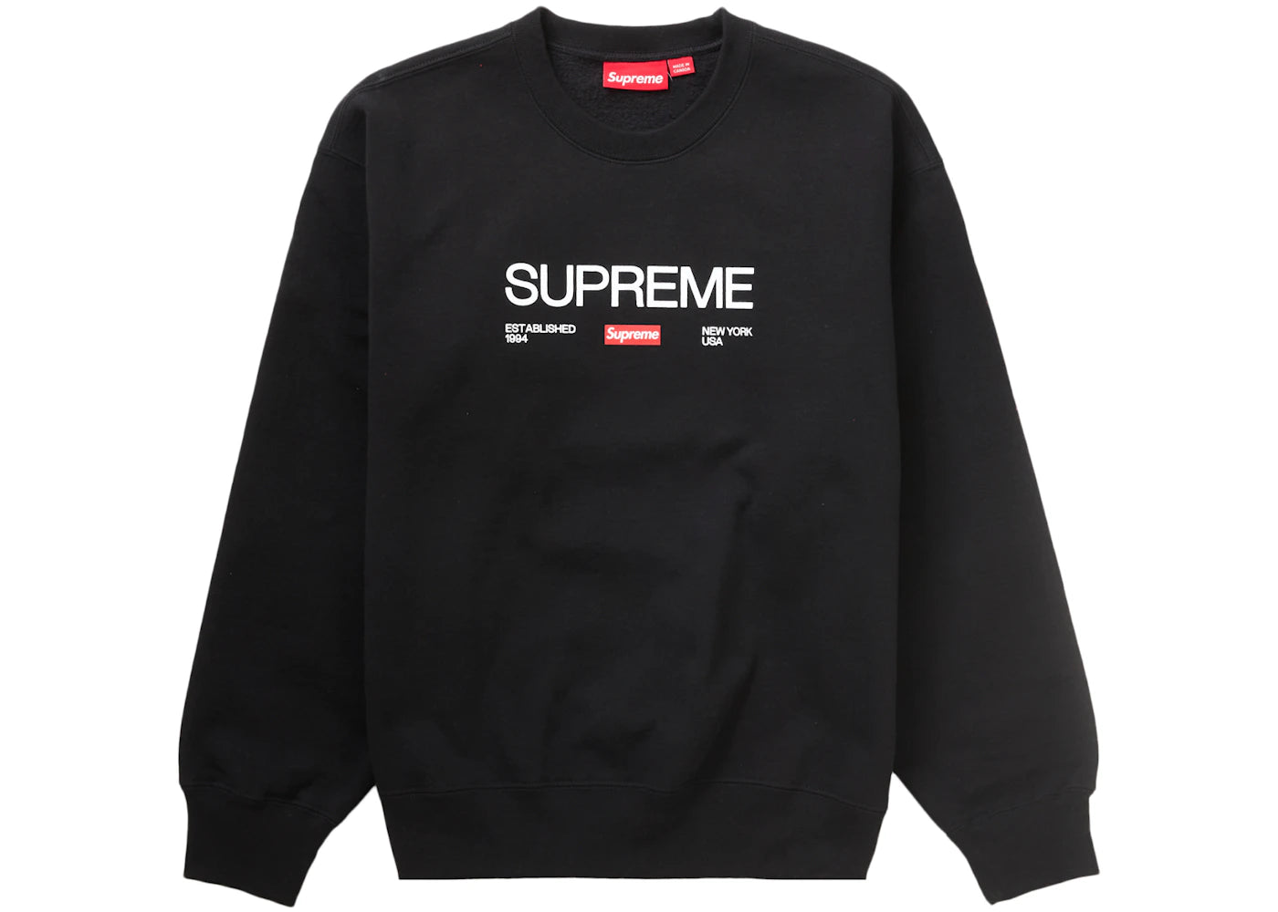 Supreme Established Crewneck Black