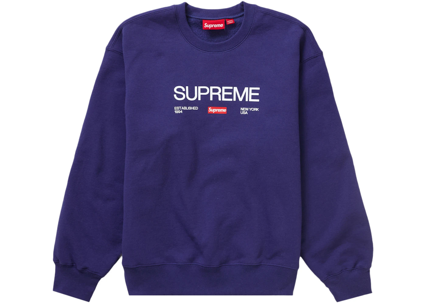 Supreme Established Crewneck Washed Navy