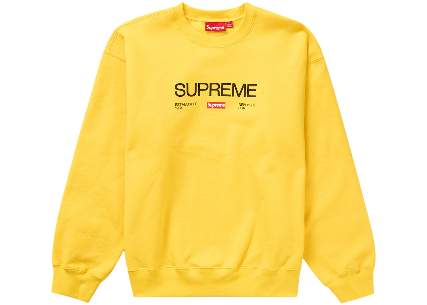 Supreme Established Crewneck Yellow