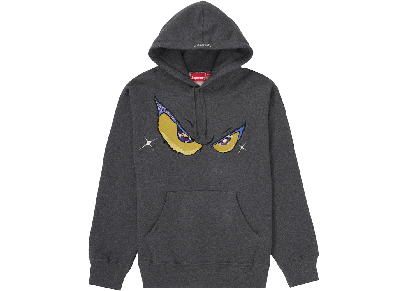 Supreme Eyes Hooded Sweatshirt Charcoal