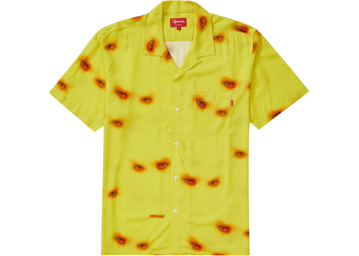 Supreme Eyes Rayon Shirt Yellow