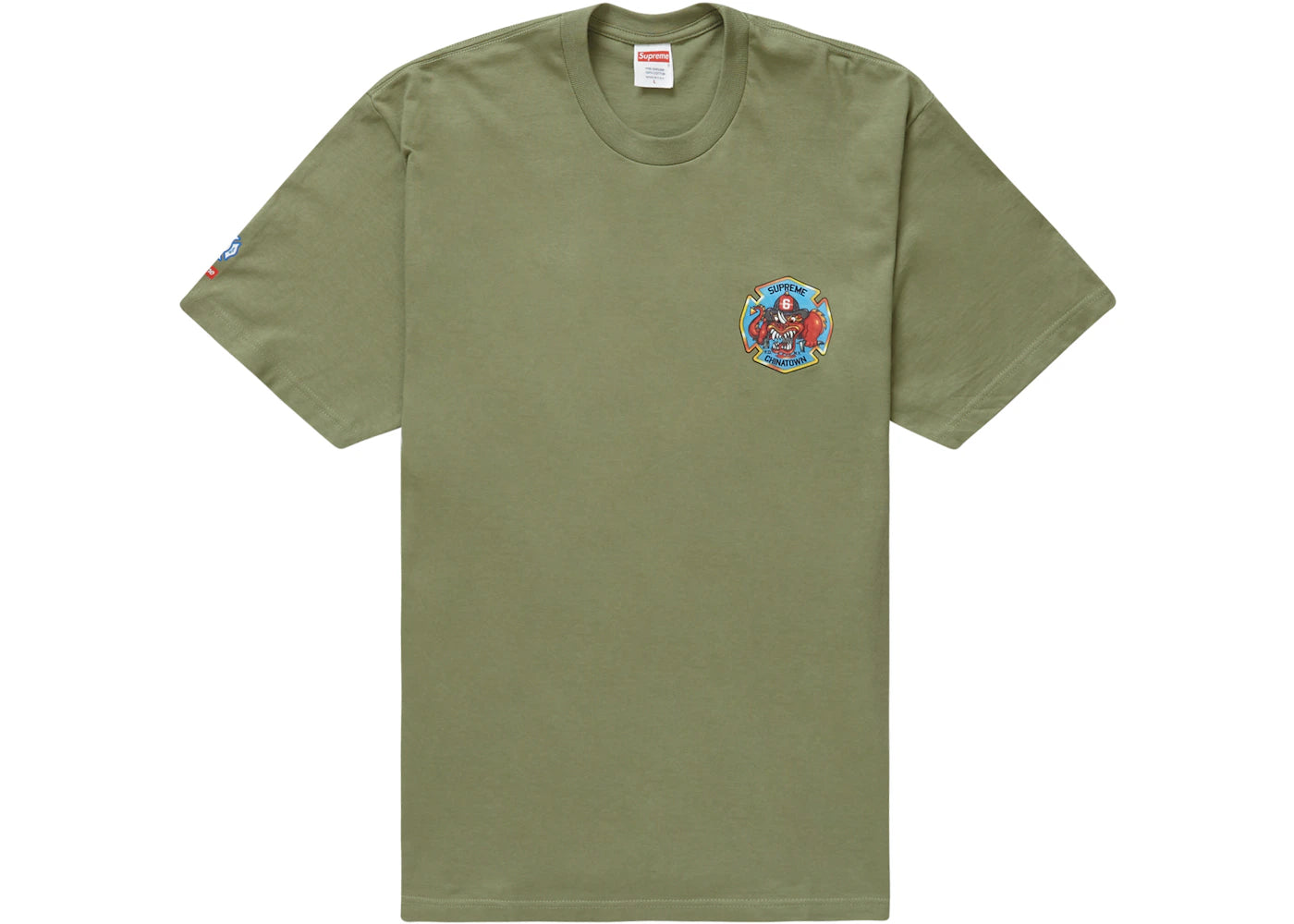 Supreme FDNY Engine 9 Tee Light Olive