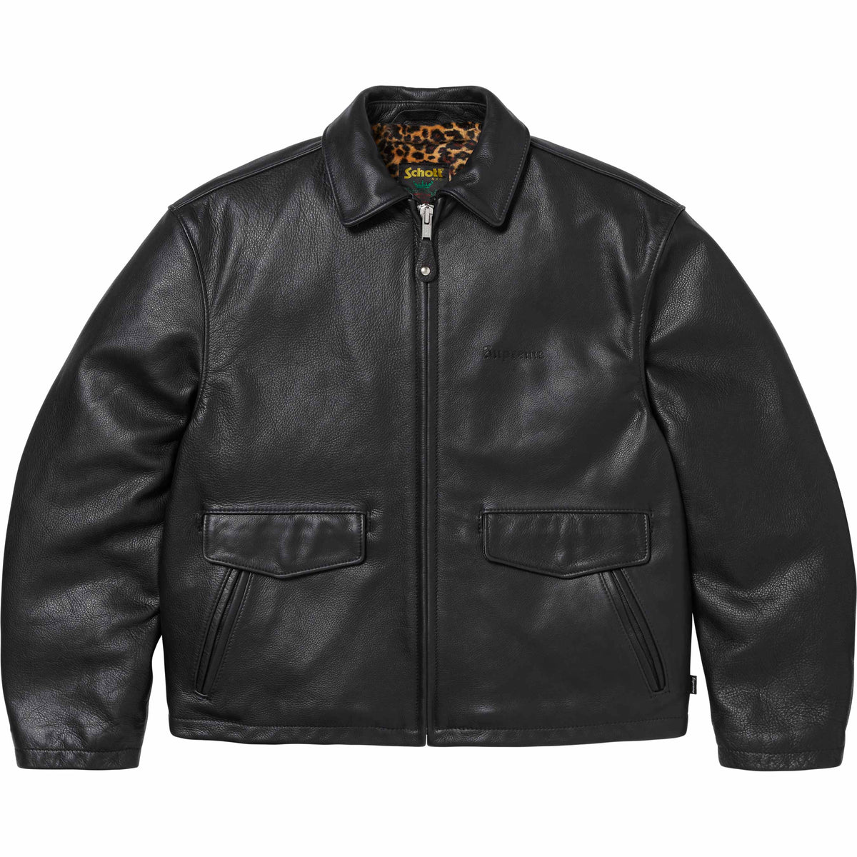 Supreme/Schott Leather Racer Jacket - Black – Side Kicks