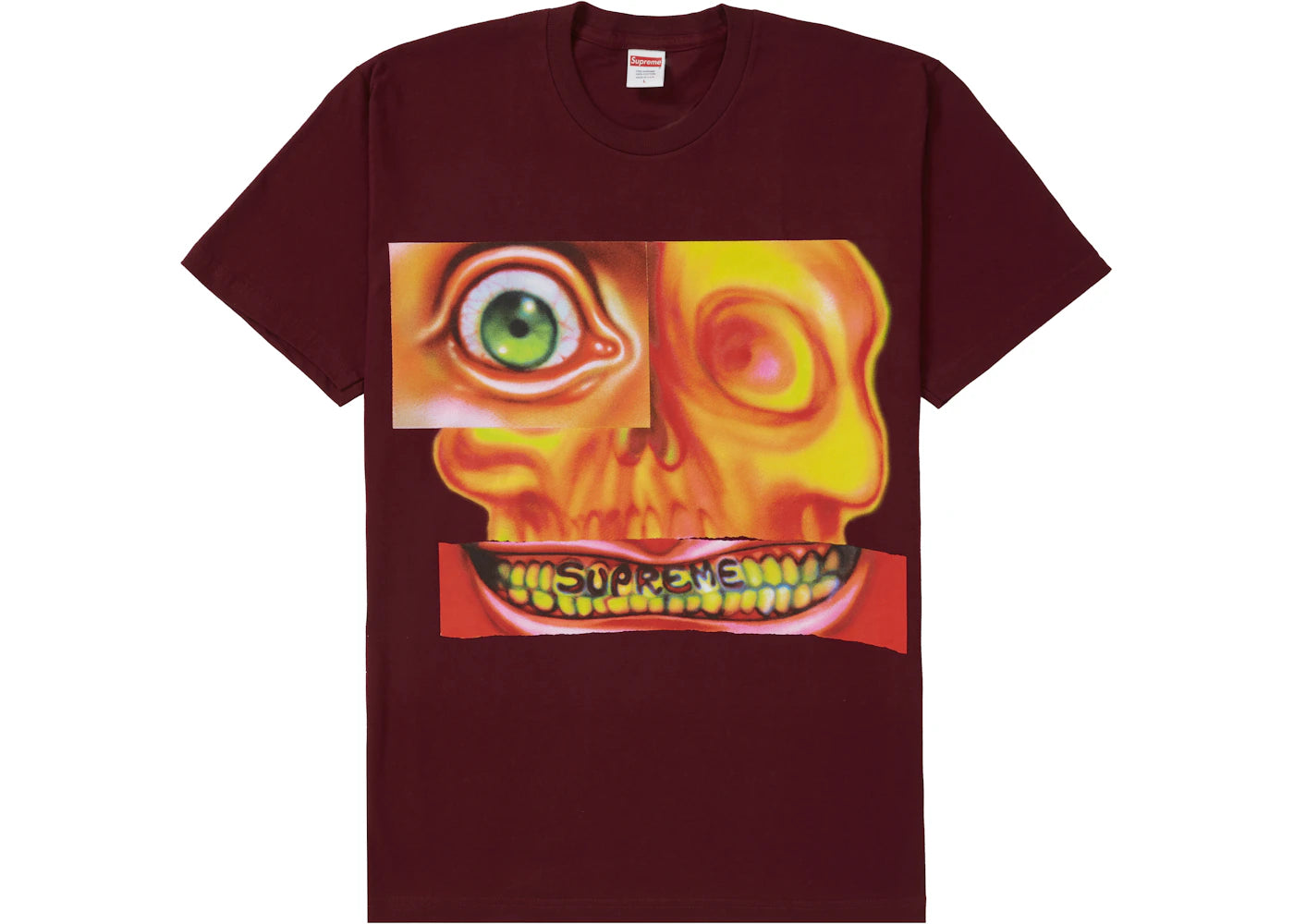 Supreme Face Tee Burgundy