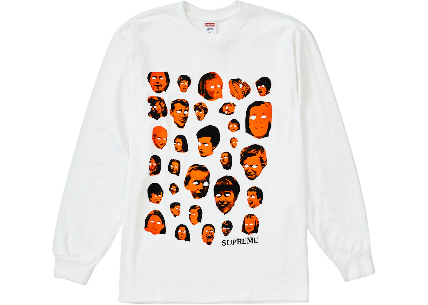 Supreme Faces L/S Tee White
