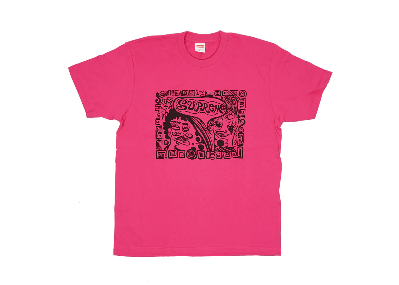 Supreme Faces Tee Dark Pink