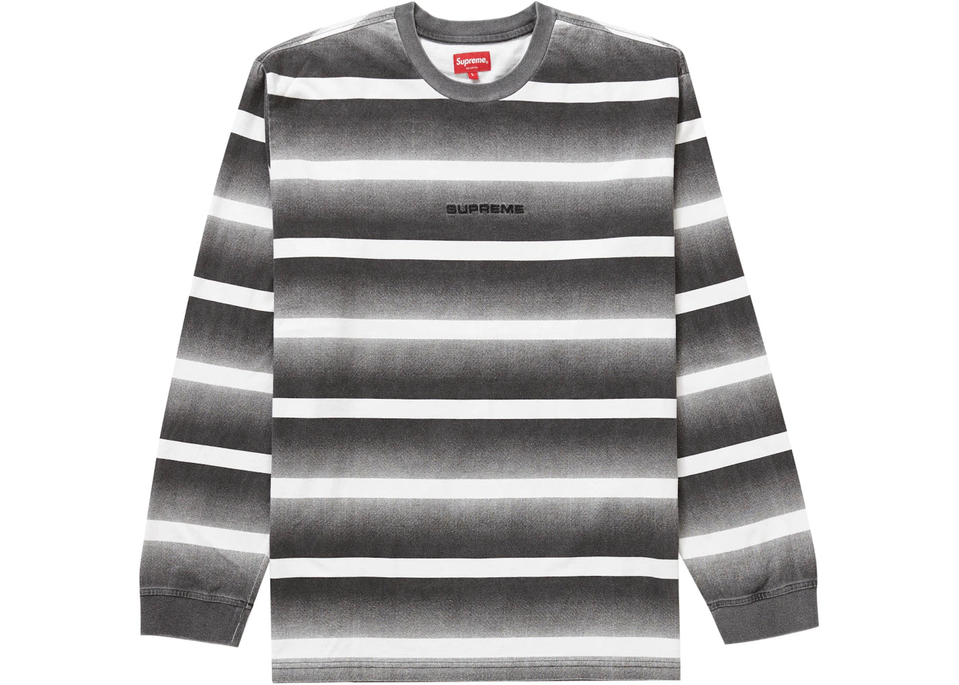 Supreme Fade Stripe L/S Top Black