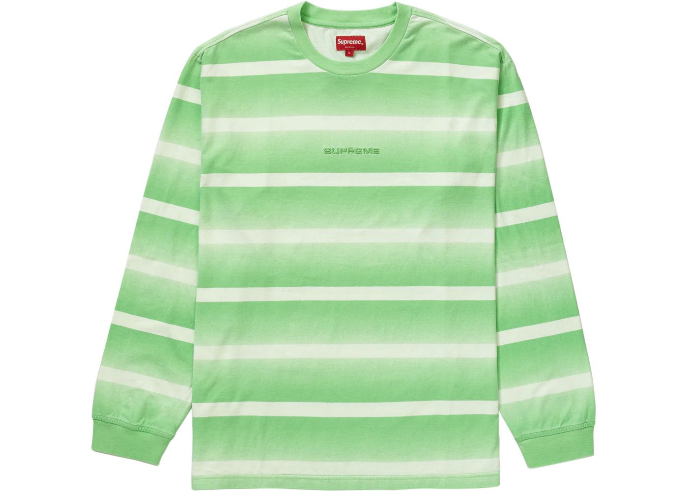 Supreme Fade Stripe L/S Top Bright Green