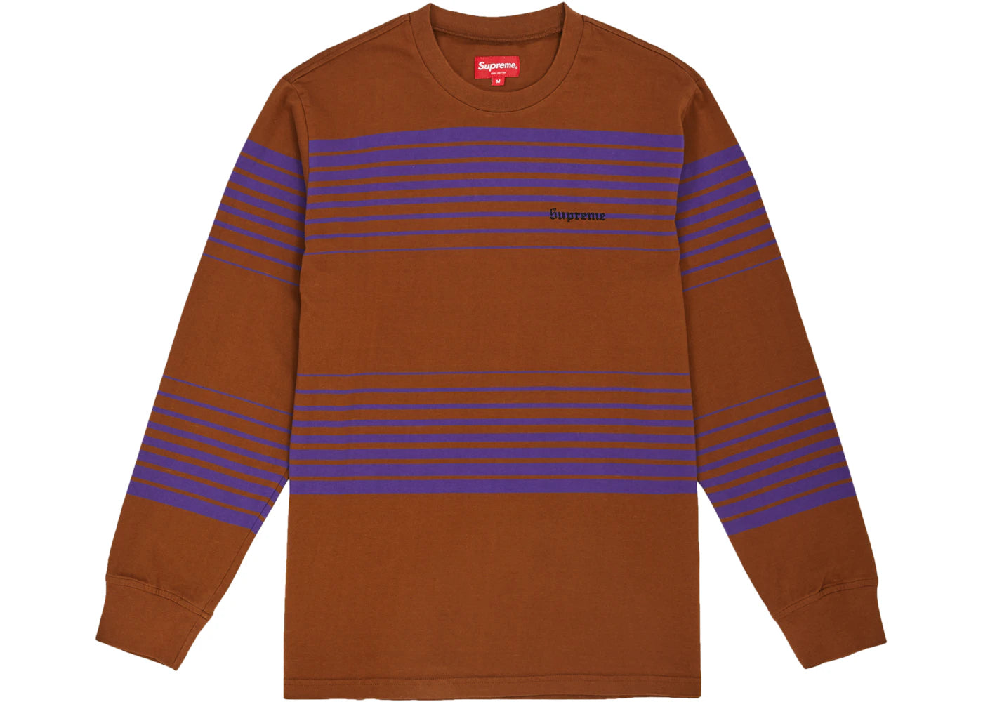 Supreme Fade Stripe L/S Top Brown
