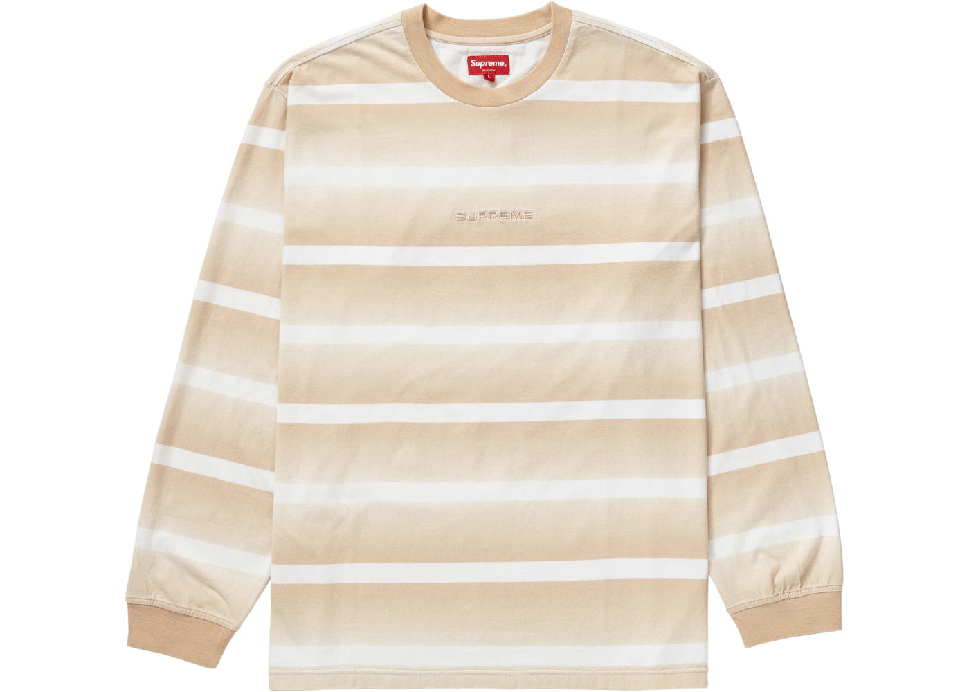 Supreme Fade Stripe L/S Top Tan