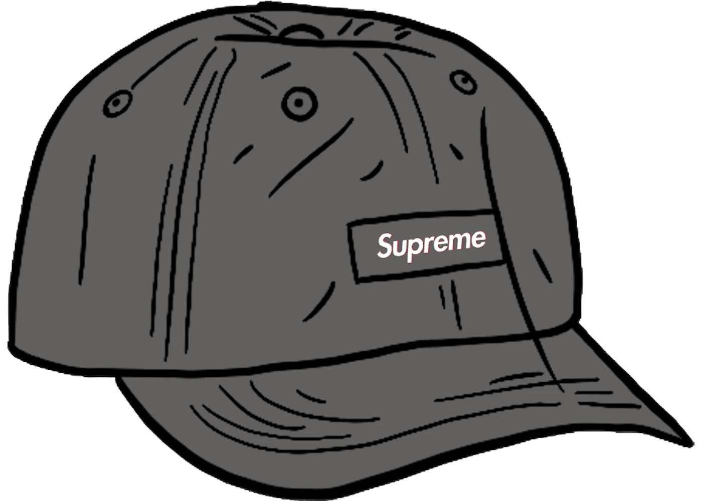 Supreme Faded Ripstop 6-Panel Black