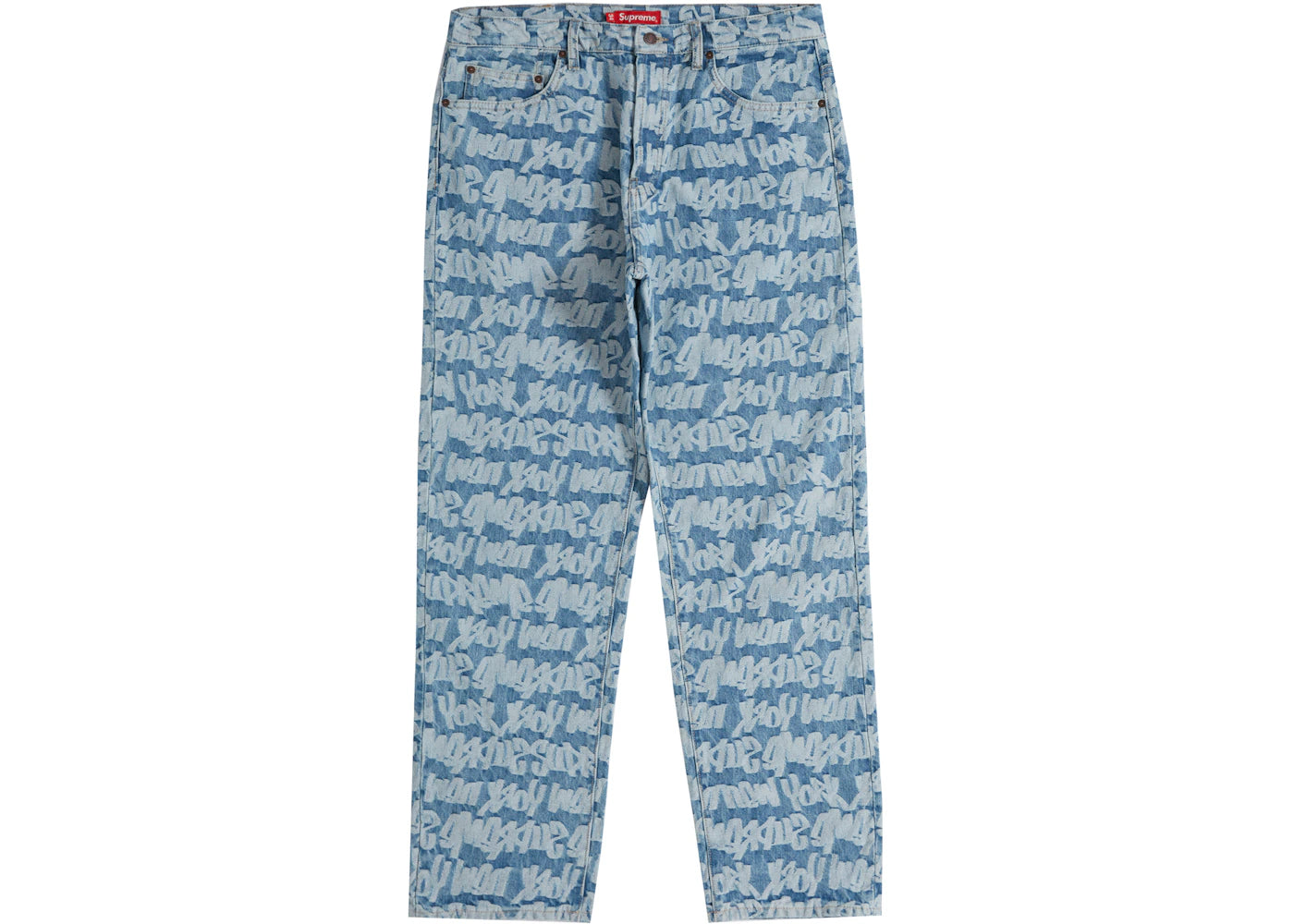 Supreme Fat Tip Jacquard Regular Jean Blue