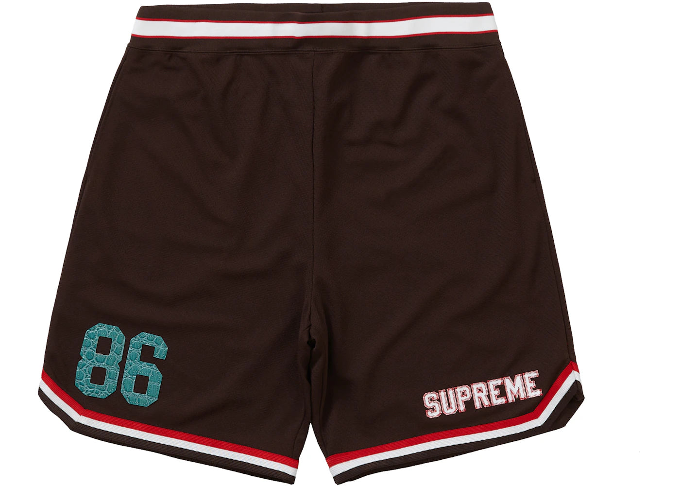 Supreme Faux Croc Basketball Short Brown