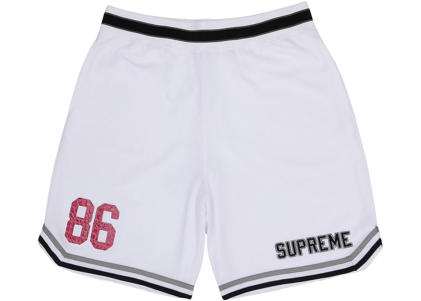 Supreme Faux Croc Basketball Short White