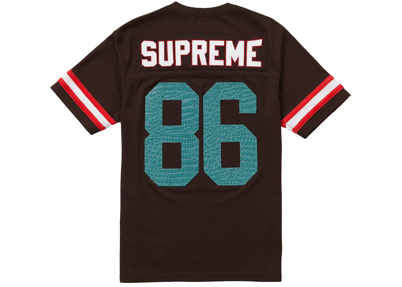 Supreme Faux Croc Football Jersey Brown