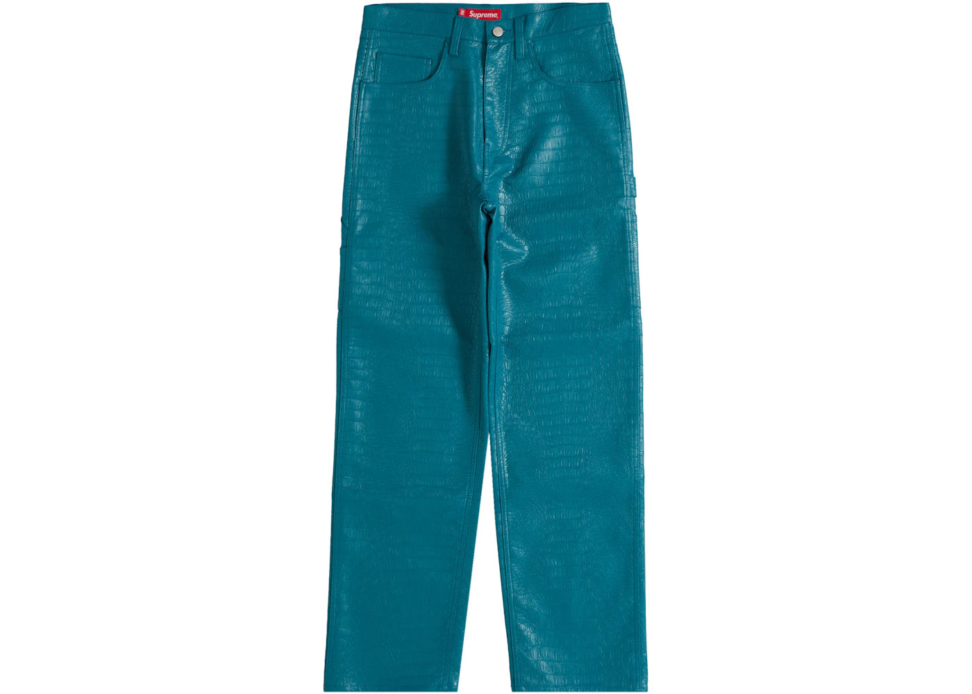 Supreme Faux Croc Painter Pant Teal