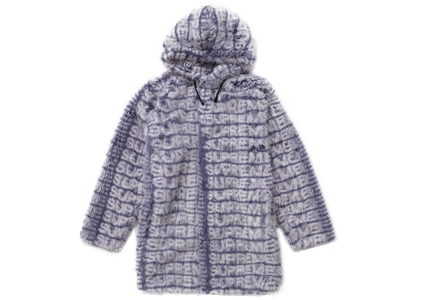 Supreme Faux Fur Hooded Coat Purple