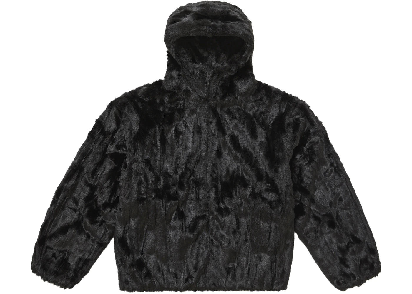 Supreme Faux Fur Hooded Jacket Black