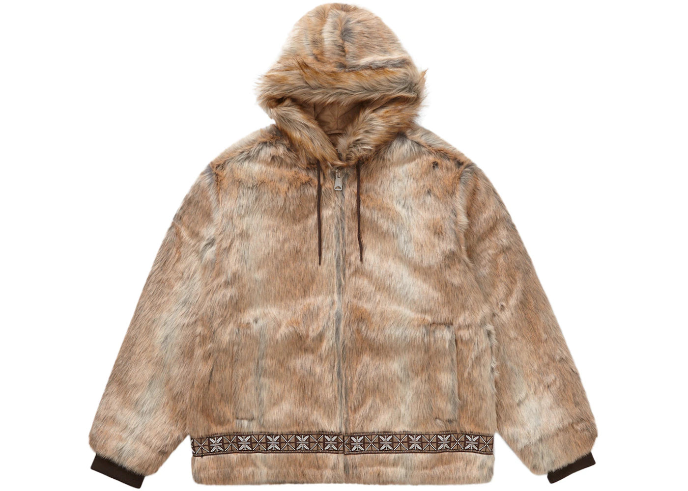 Supreme Faux Fur Parka Brown