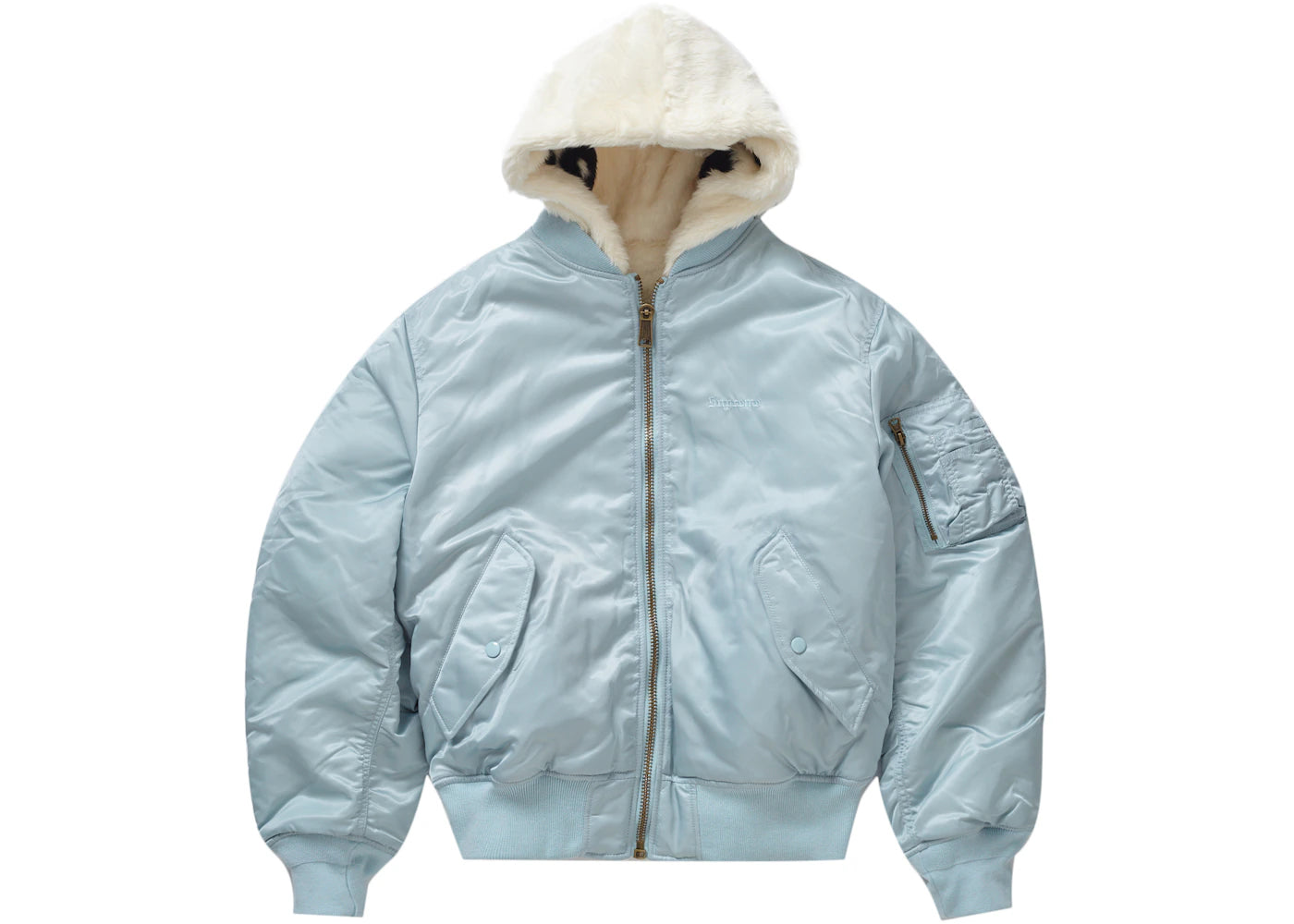 Supreme Faux Fur Reversible MA-1 Light Blue