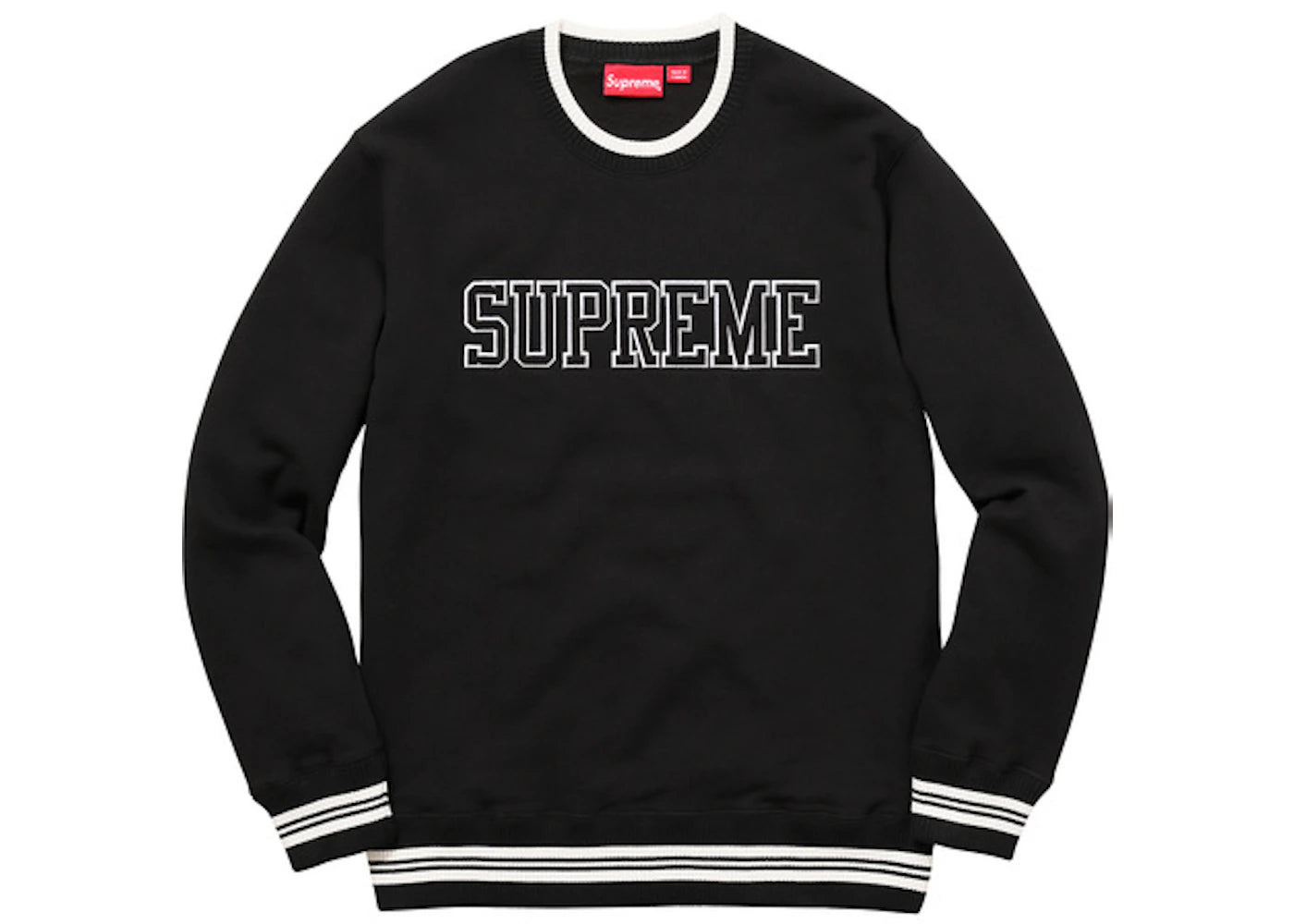 Supreme Felt Shadow Crewneck Black